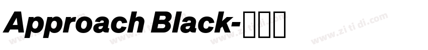 Approach Black字体转换